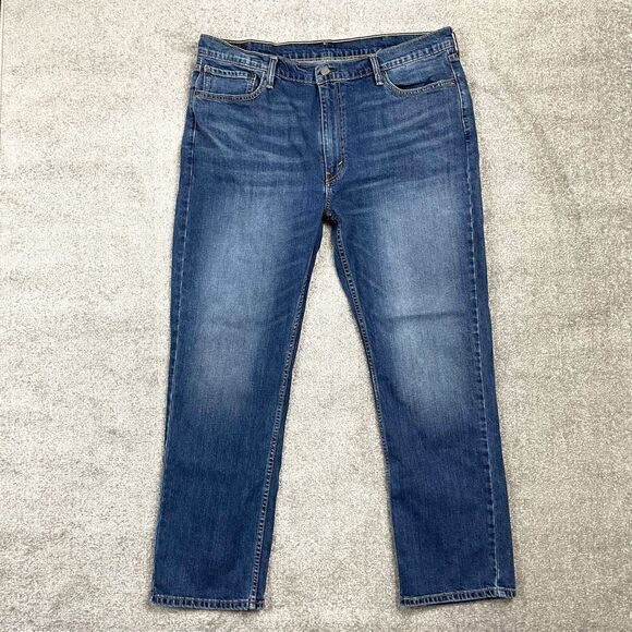 Levi's 514 Jeans Mens Size 42 X 32 Blue Straight Leg Fit Medium Wash Denim - Picture 1 of 6